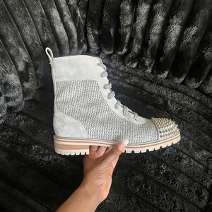 Christian Louboutin Studded Combat Boots